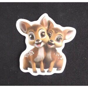 10/$10 Adorable Baby Animal Twins Deer Fawns Sticker 2.18" (S)